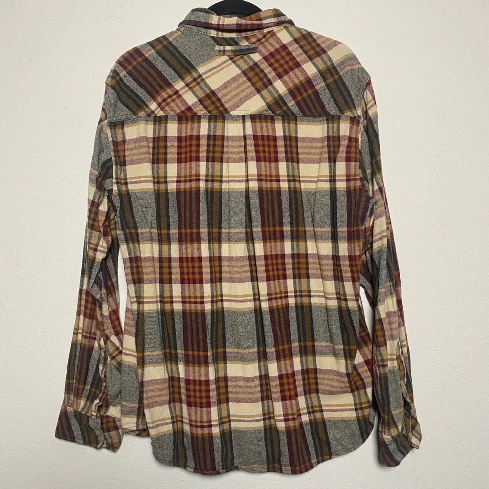 Legendary Whitetails Brown Camp Flannel Mens‎ Large Long Sleeve Button Up Grunge
